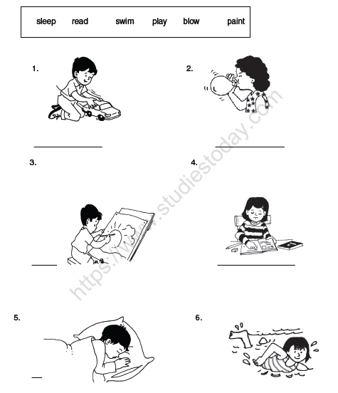 cbse class 1 english revision worksheet set v practice